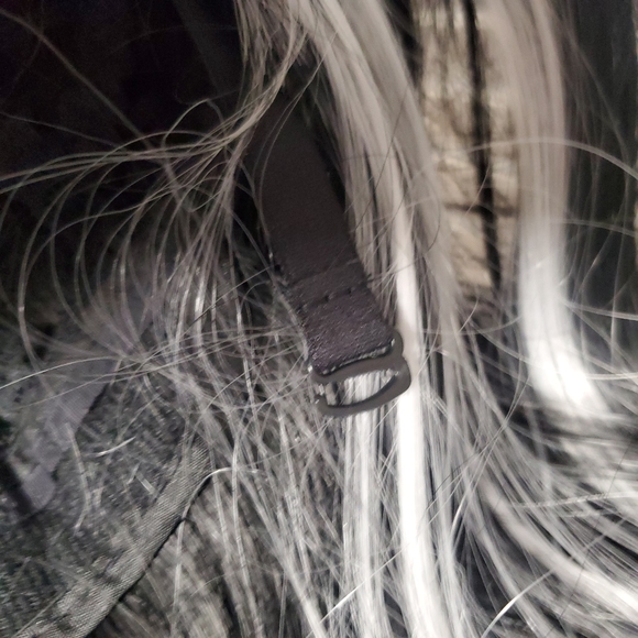 SOLD SHEIN LONG Synthetic Fiber Wig With Straight Black And White Hair - Picture 8 of 9